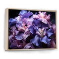 thumbnail image 2 of Designart "Serene Midnight: Unveiling Purple Irises" Irises Floater Framed Canvas Wall Art, 2 of 5