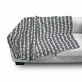 thumbnail image 3 of Abstract Soft Flannel Fleece Blanket, Geometric Motifs Vertical Wavy Stripes from Triangles in Zigzag Design, Cozy Plush for Indoor and Outdoor Use, 70" x 90", Indigo and Champagne, by Ambesonne, 3 of 6