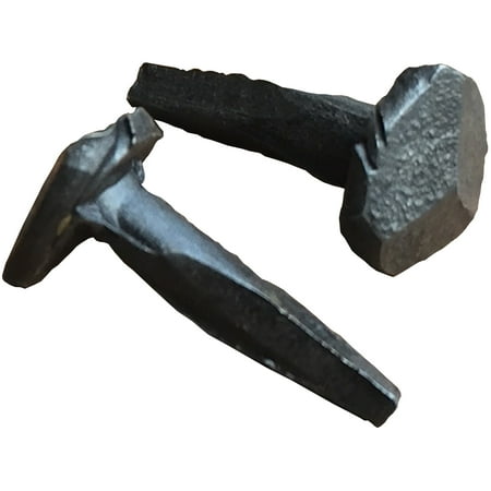 

5/8”- Wrought Head Iron Nails – Antique Black rustic restoration accent nails for hanging furniture cabins shutters & flooring – Decorative clavos nails – Distinct wrought rose head – 1 in