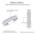 thumbnail image 6 of Rosec Jewels Certified Baguette Moissanite Half Eternity Band (D-VS1 Quality) - Channel Set Band Ring - with Jewelry Box, 10K White Gold, US 12.00, 6 of 7