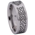 thumbnail image 3 of Triskle Wolf Tungsten Carbide Ring, 3 of 9
