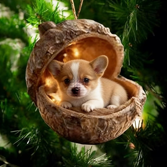 Adorno de Animales del Bosque Decoración para el árbol de Navidad, diseño caprichoso, material acrílico duradero, aporta un toque festivo para las fiestas, 8 cm