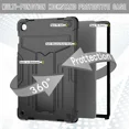 thumbnail image 3 of zukof Case for Samsung Galaxy Tab A9+/A9 Plus 11 Inch 2023 (SM-X210/X216/X218) Tablet, Kids friendly Heavy Duty Hybrid Rugged Shockproof Protective Kickstand Cover Case (Black/Black), 3 of 5