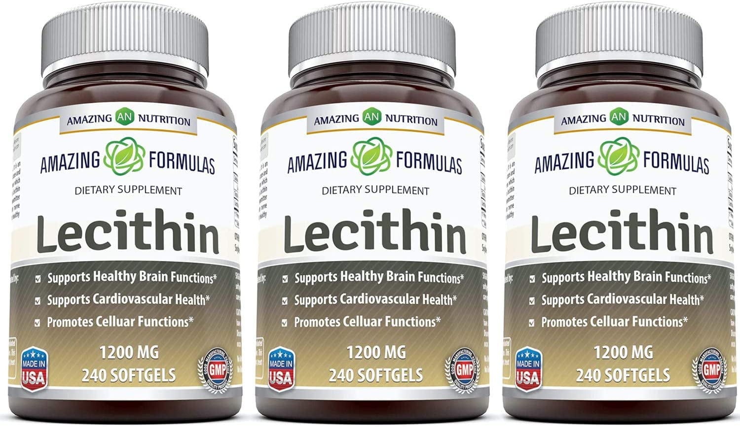 Amazing Formulas Lecithin Dietary Supplement * 1200 mg High Potency