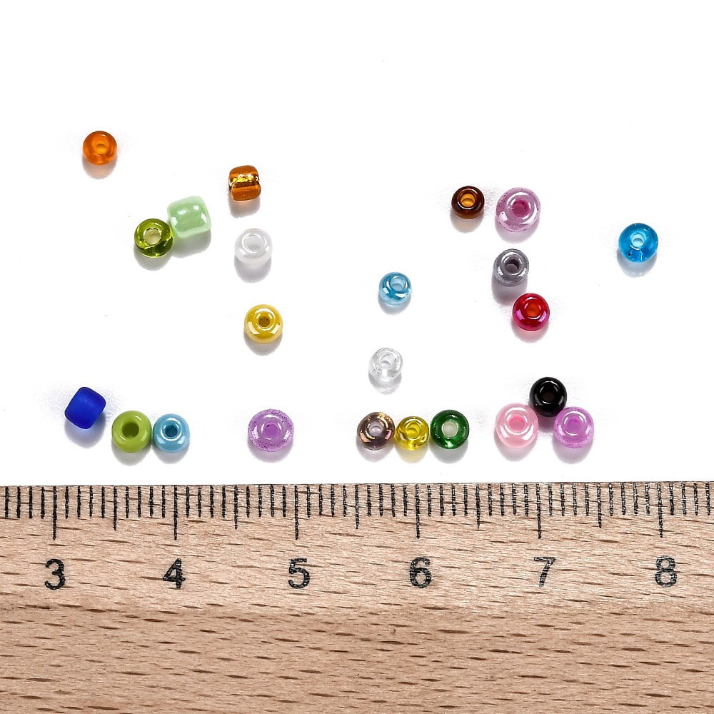 24 colors 8/0 Glass Seed Beads Opaque colors Lustered & Ceylon & Opaque Colours Seed & Frosted colors & colors Rainbow & Colours Lustered & Silver Lined