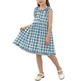 thumbnail image 4 of Robe à Carreaux pour Fille, Robe Décontractée Sans Manches à Col Rond pour Tout-Petit, Robe d'Été Douce et Extensible pour Enfants pour Tous les Jours, Confortable pour les Séances Photo et les Fêtes au Quotidien, 4 of 9