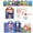 W7-C, variant on Toddler Books Reusable Jelly Sticker Book Busy Book for Toddlers 1-3 Travel Toys Stickers for Kids Stickers for Toddlers 2-4 Years,A