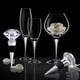 thumbnail image 5 of Tapón decorativo para botella de vino y bebida de cristal para vino, hecho de aleación de zinc y vidrio, tapón reutilizable con caja de regalo, multiopción (2 piezas de cristal), 5 of 5