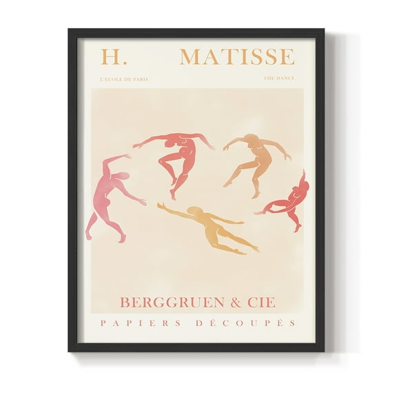 Matisse CDXCI in Black Solid Wood Framed Print No Nail Hanging