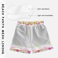 thumbnail image 3 of FORMRS Boys Swim Trunks Quick Dry Mesh Liner Boardshorts Sizes XS-XL, Yellow Pink Stars, 3 of 7
