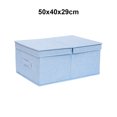 thumbnail image 4 of stanreset Storage Box Large Capacity Washable Handle Store Containers Solid Color Household Boxes Shoe Underwear Closet Clothing 50x40x29cm Blue, 4 of 8