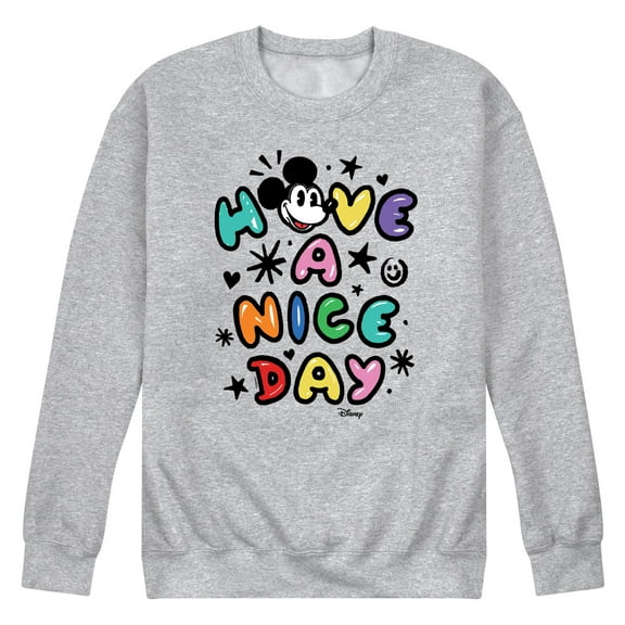Disney - Mickey Mouse - Have A Nice Day - Men's Crew Neck Fleece Pullover