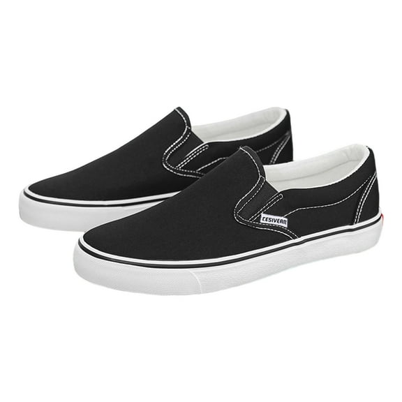 Xiaoxatg Men's Casual Shoes Unisex Low Top Espadrilles for Breathable Comfortable Sneakers 10.5 Black