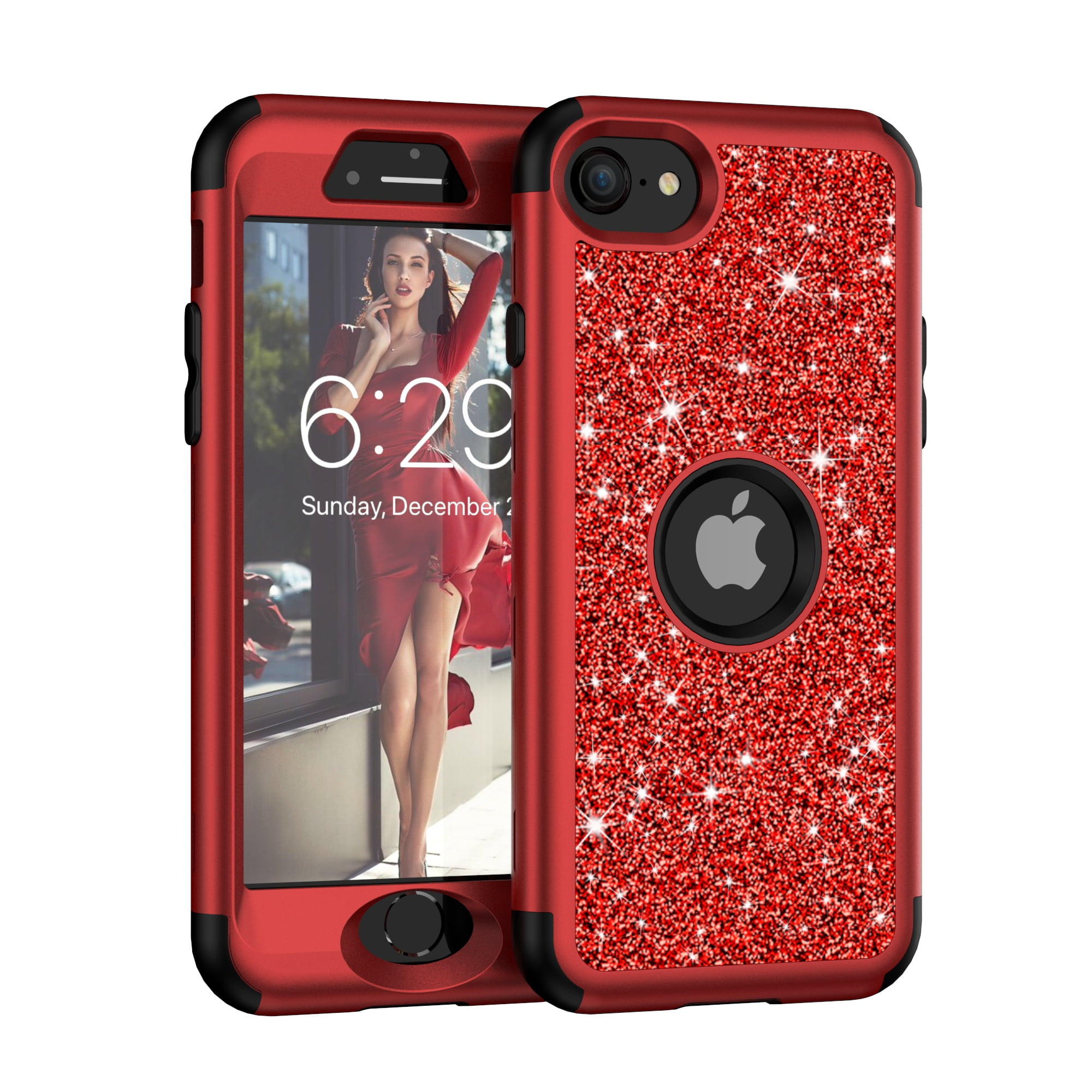 iPhone 8 Case, iPhone 7 Case, Dteck 3 in 1 Hybrid Hard PC Cover & Soft