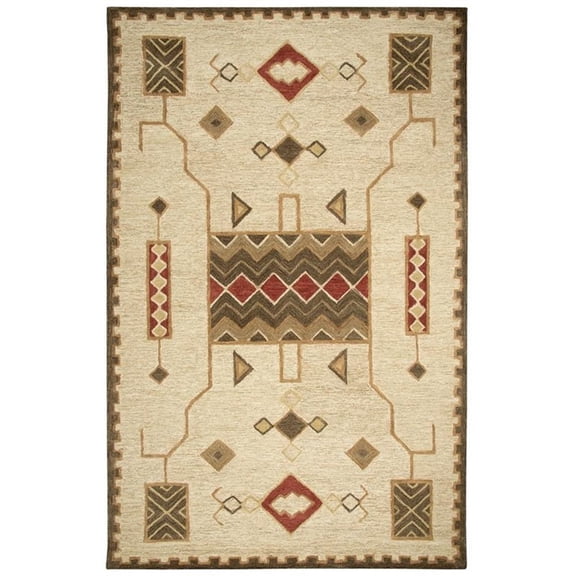 Alora Decor Durango 5' x 8' Southwest/Tribal Gold/Multi Hand-Tufted Area Rug