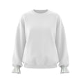 thumbnail image 5 of Maplenight Womens Crew Neck Sweatshirt Ruffle Cuff Long Sleeve Tops Regular Fit Casual Pullover Sweatshirts, 5 of 5