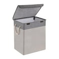 thumbnail image 3 of Baoblaze Large 65L Laundry Hamper with Reinforced Handles and Lid Foldable Laundry Hamper Gray, 3 of 8