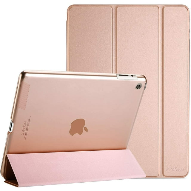 Ipad 2 Ipad 3 Ipad 4 Case, Ultra Thin Lightweight Stand Case With Translucent Frosted Backside Smart Cover For 9.7 "Apple Ipad 2, Ipad 3, Ipad 4 (Old Model) - Pink Gold