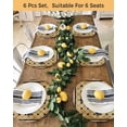thumbnail image 4 of 13 Inch Round Placemats Set of 4, Vintage Geometric Non Slip Heat Insulation PP Table Mats, Green Brown Abstract Plaid Checkered Washable Place Mats for Kitchen Dining Party Table Decor, 4 of 7