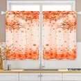 thumbnail image 1 of Fall Kitchen Curtains Maple Leaves Tier Curtains Thanksgiving 36 Inch Curtain for Windows Rod Pocket Short Curtain for Kitchen Window, Bathroom, 26" W x 36" L, 2 Panels, 1 of 8