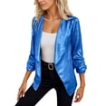thumbnail image 4 of QHFBli Women Sequin Jacket Glitter Sparkle Open Front Casual Long Sleeve Blazer Coat, 4 of 9