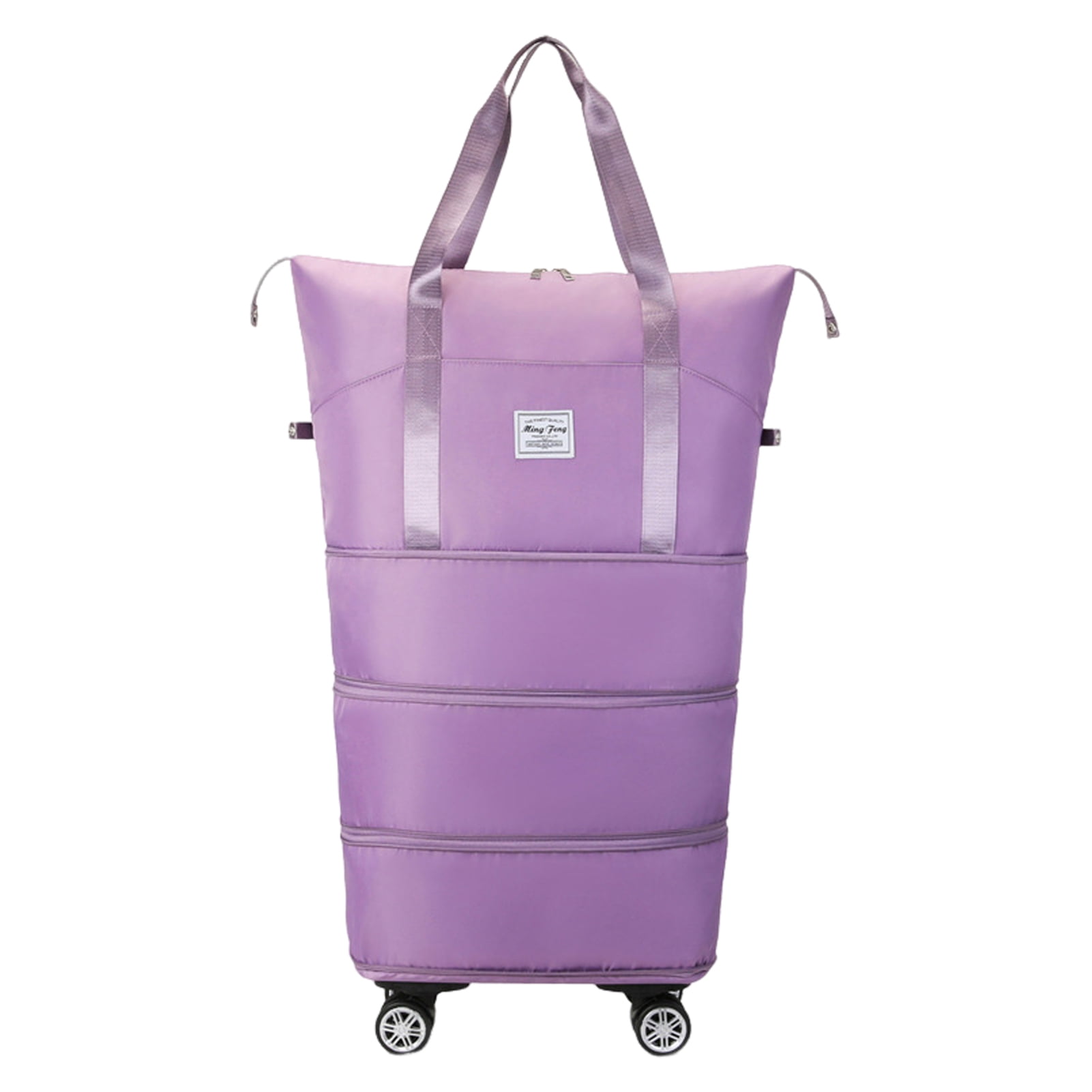 Eoperou Large Capacity Expandable Travel Bag: Zipper Closure Waterproof Tear-Resistant Luggage Bag with Wheels