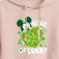 thumbnail image 3 of Disney - Slice Of Luck - Juniors Cropped Pullover Hoodie, 3 of 5