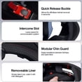 thumbnail image 5 of XiongXiong Full Face Motorcycle Helmets, DOT Approved Dual Visor Motorbike Helmet for Adults Men Women, for ATV, Dirt Bike, Snowmobile, Matte Black, L, 5 of 13