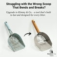 thumbnail image 3 of Kimmy&Co. Cat Litter Scoop with Solid Wood Handle, Heavy Duty Metal Sifter for All Litter Types, Non-Stick Coating, 3 of 10