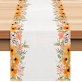 thumbnail image 1 of Camino de mesa con estampado floral primaveral. Decoración para el salón y la cocina. Mantel de lino. Mantel individual. Mantel para mesa de centro., 1 of 4