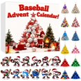 thumbnail image 1 of Calendrier de l'Avent Suspendu Baseball 2D avec 24 Surprises pour Compte à Rebours Festif, 1 of 7