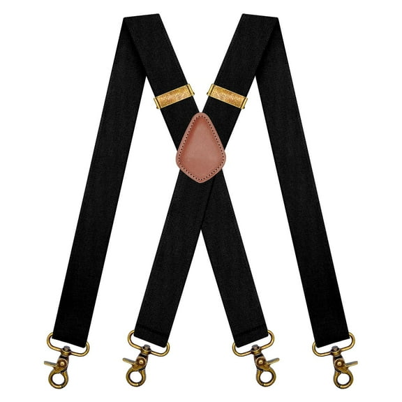 Fasker Suspenders for Men Heavy Duty 1.4 Inch Adjustable Elastic Straps X-Back Mens Suspenders