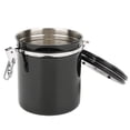 thumbnail image 3 of Goick Recipiente de café-Tanque de Almacenamiento de Grano de café de té Sellado de Acero Inoxidable de 1,5 l con válvula de liberación(Negro), 3 of 5