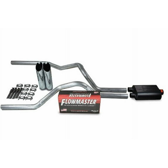 Dodge Ram 1500 Truck 09-18 2.5" Dual Exhaust Kits Flowmaster Super 40 Slash Tip