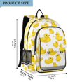 thumbnail image 2 of FORMRS Unisex School Backpack 17" Student Travel Bag with Laptop Compartment, Yellow Rubber Ducks, 2 of 7