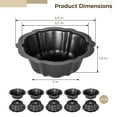 thumbnail image 6 of 10PCS Mini Fluted Cake Pans, 4.5" Carbon Steel Nonstick Fluted Cake Mold, Flower Shape Cake Pan, Mini Fluted Tube Pan, Oven Baking Mold for Cupcake Brownie Bavarois Pudding, 6 of 6
