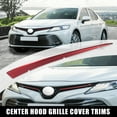 thumbnail image 5 of Unique Bargains 2Pcs Front Center Hood Grille Cover Trim Red for Toyota Camry SE XSE 18-21, 5 of 8