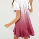 thumbnail image 1 of WILLBEST Vestidos para Mujer Verano Vestido Casual de Mujer Manga Corta Dobladillo Acampanado Vacaciones Uso Diario Básico Degradado Verano Primavera Otoño Atuendo Extra Grande, 1 of 3