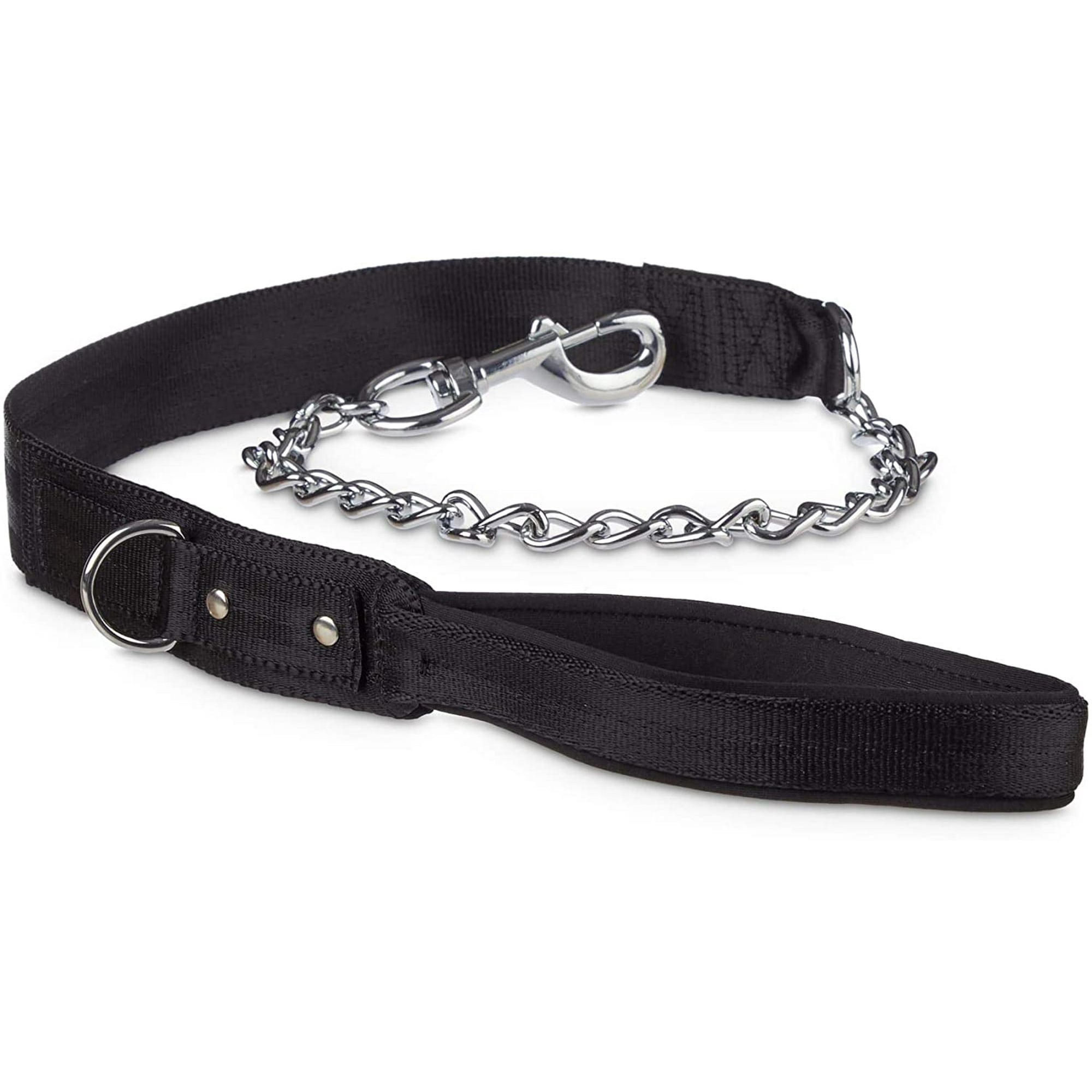 Petco Brand Good2Go Black Soft Grip Chain Leash for Big Dogs