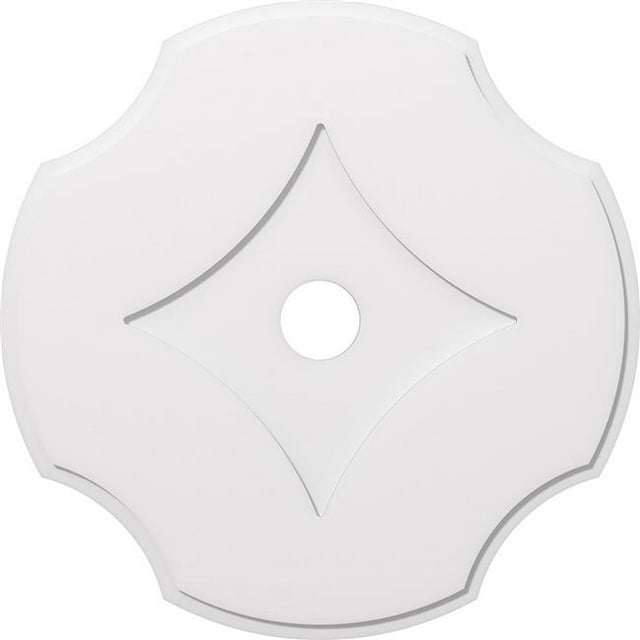 Ekena Millwork CMP40PL-05000 40 Po OD x 5 Po ID Carré Percival Architectural Grade PVC Contemporain Médaillon de Plafond