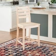 thumbnail image 3 of Linon Holdrege Counter Stools, 22.5" Seat Height, Set of 2, Unfinished, 3 of 14