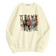 thumbnail image 5 of Christmas Horse Sweatshirts for Women 2025 Long Sleeve Crewneck Horses Graphic Sweatshirt for Horse Lovers Pullover Tops, 5 of 8
