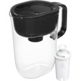 thumbnail image 3 of Grand pichet de filtration d’eau Brita d’une capacité de 10 tasses avec 1 filtre standard, sans BPA, modèle Huron, Noir, 3 of 9
