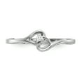 thumbnail image 4 of 14K White Gold AA Diamond Heart Ring Size 6, 4 of 7