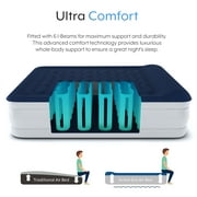 Active Era Luxury Queen Air Mattress with Built in Pump, Raised Pillow 22 Mattress Thickness