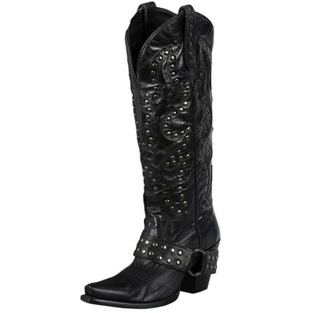 boots cowboy lane studs rocker snip stud western womens