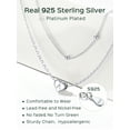 thumbnail image 5 of ChicSilver Initial Necklaces for Women Sterling Silver Heart Pendant Necklaces, Dainty Layered Bead Chain Necklace for Daily Wear Women Jewelry Gift, 5 of 7