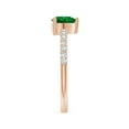 thumbnail image 3 of ANGARA Natural 3-Prong-Set Heart Emerald Ring With Diamond Accents in 14K Rose Gold for Women (Size-6mm) | May Birthstone, Birthday, Anniversary, Jewelry Gift for Women | Natural Emerald Ring, 3 of 9