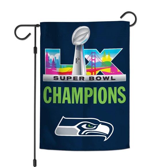 Bandera de jardín WinCraft Seattle Seahawks Super Bowl LX 30x46 cm
