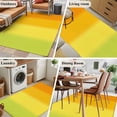 thumbnail image 6 of Colorful Gradient Washable Area Rugs 2.7'x5', Green Yellow Orange Ombre Striped Modern Low Pile Throw Living Room Rug Non-Slip Sturdy Edge Binding Carpet for Indoor Entryway Bedside Kitchen, 6 of 9